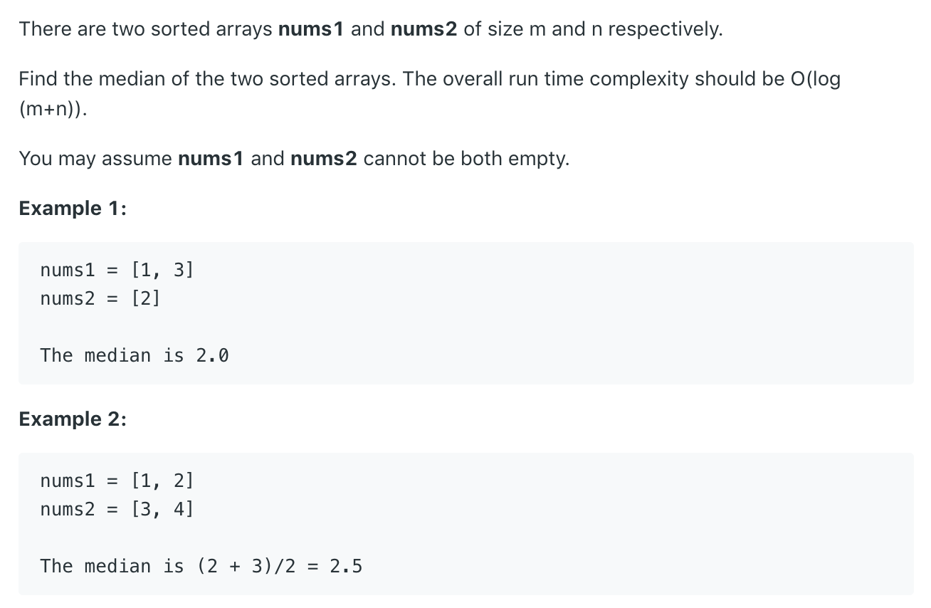 Median of Two Sorted Arrays