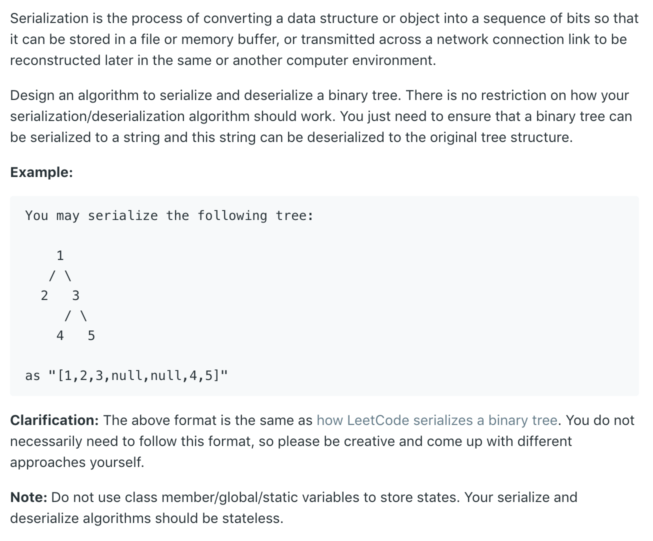 Serialize and Deserialize Binary Tree
